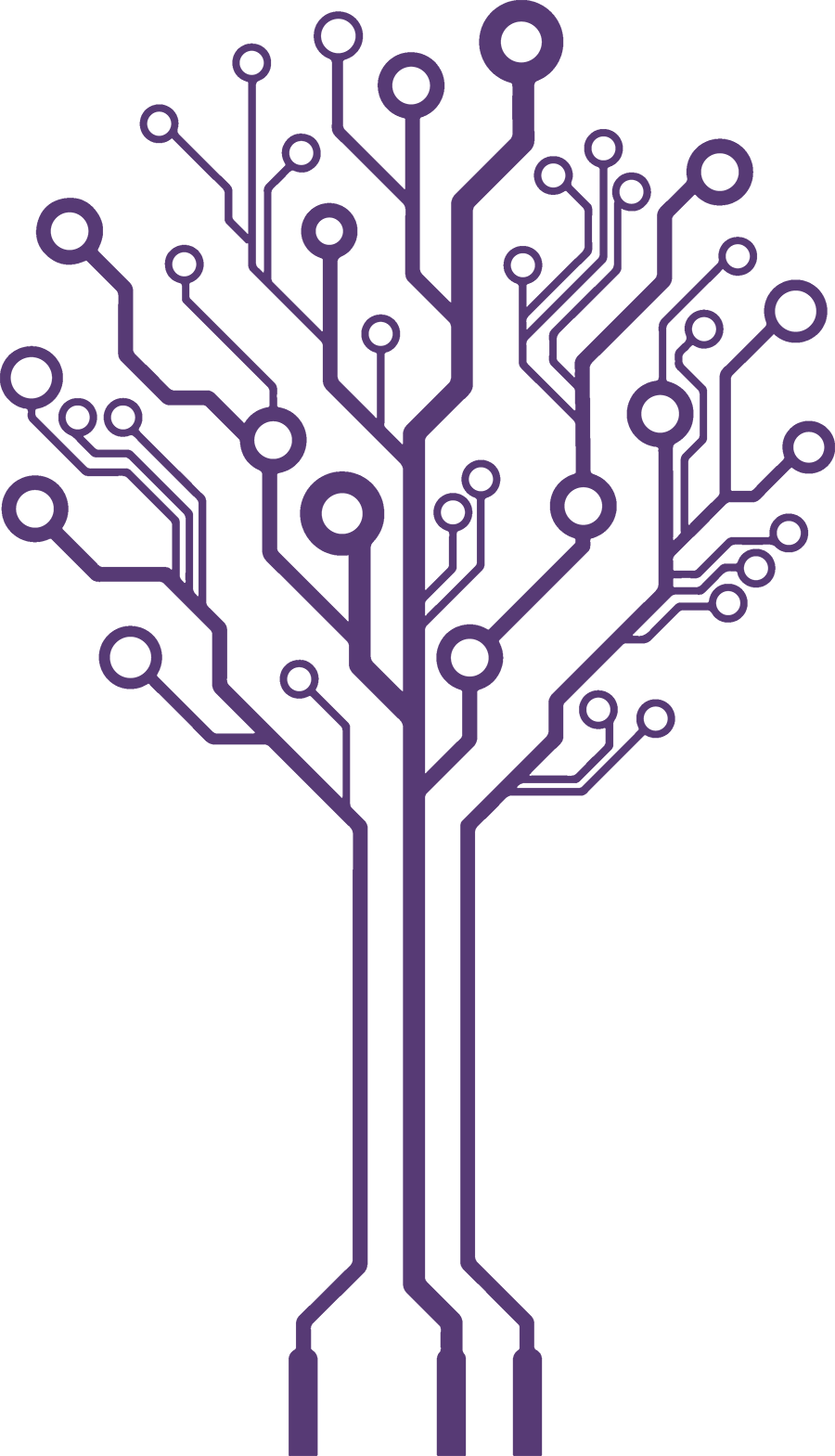 Circuit Tree Png - Simple Circuit Board Vector (900x1569), Png Download