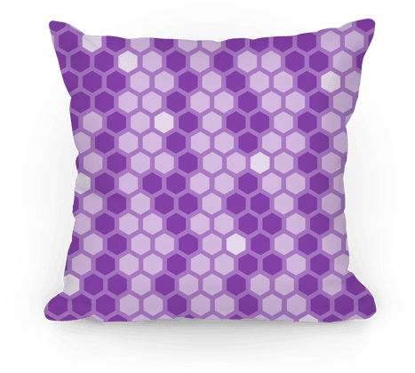 Purple Geometric Honeycomb Pattern Pillow - Coffee (484x484), Png Download