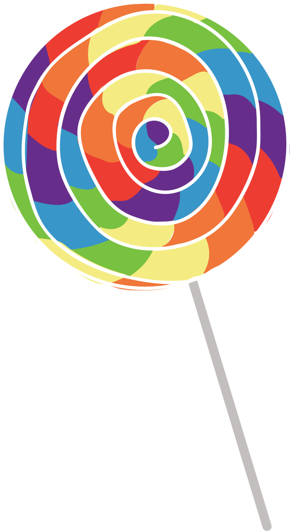Rainbow Lollildpi - Circle (1000x1832), Png Download