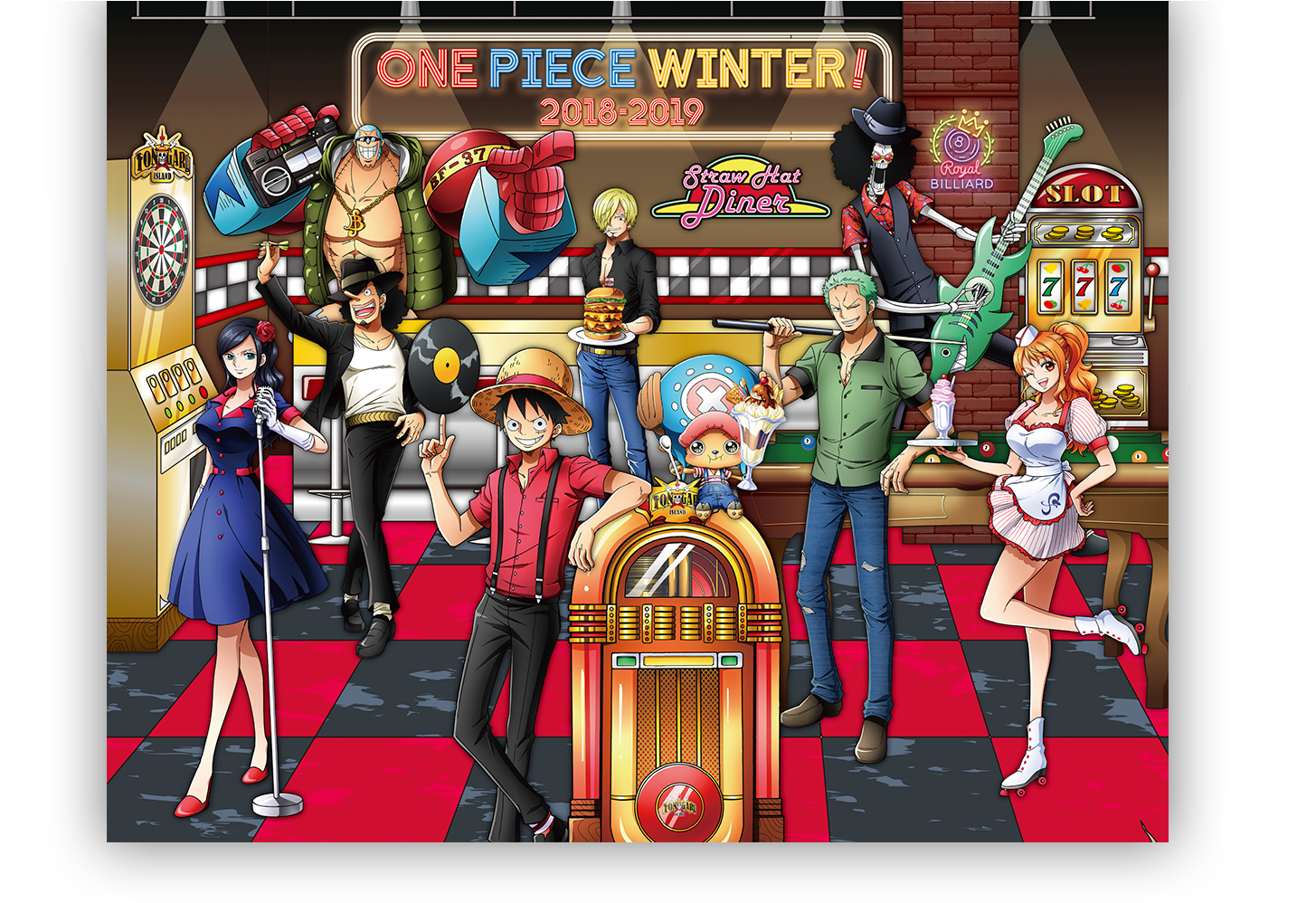 Anime, One Piece, Franky, Monkey D - Tokyo Tower One Piece 2018 (1542x997), Png Download