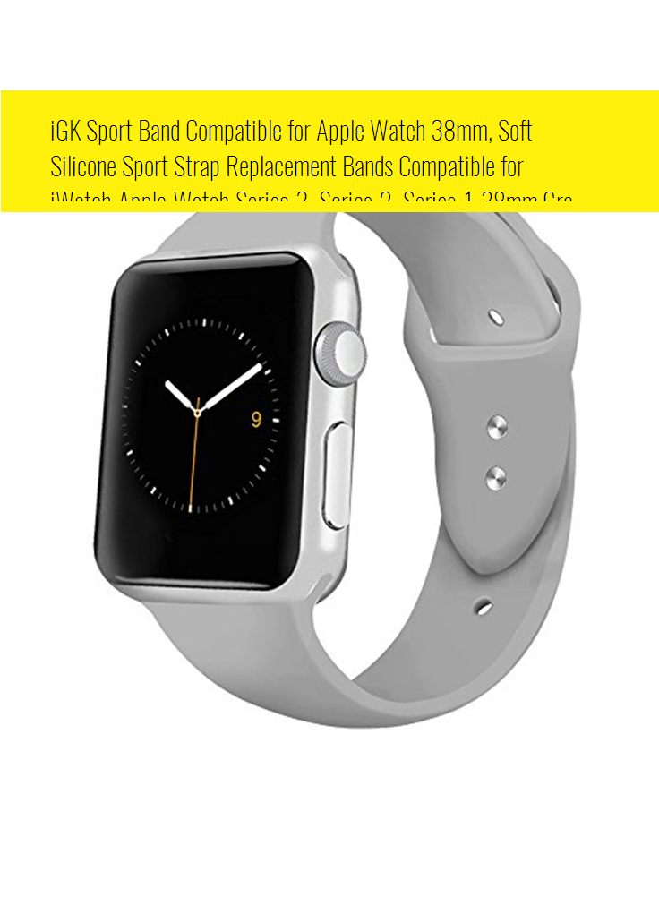 Igk Sport Band Compatible For Apple Watch 38mm, Soft - Analog Watch (735x1100), Png Download
