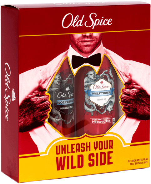 Old Spice Wolfthorn Geschenkset Duschgel & Deospray - Old Spice Unleash Your Wild Side (600x600), Png Download