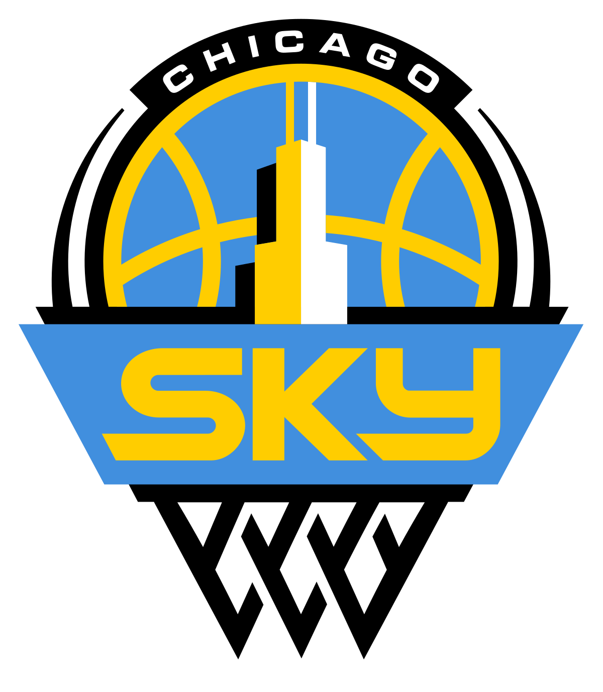 Chicago Sky - Wnba Chicago Sky Logo (1200x1378), Png Download
