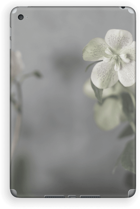 Beautiful Flowery Blues Skin For Your Laptop Or Ipad - Smartphone (539x800), Png Download