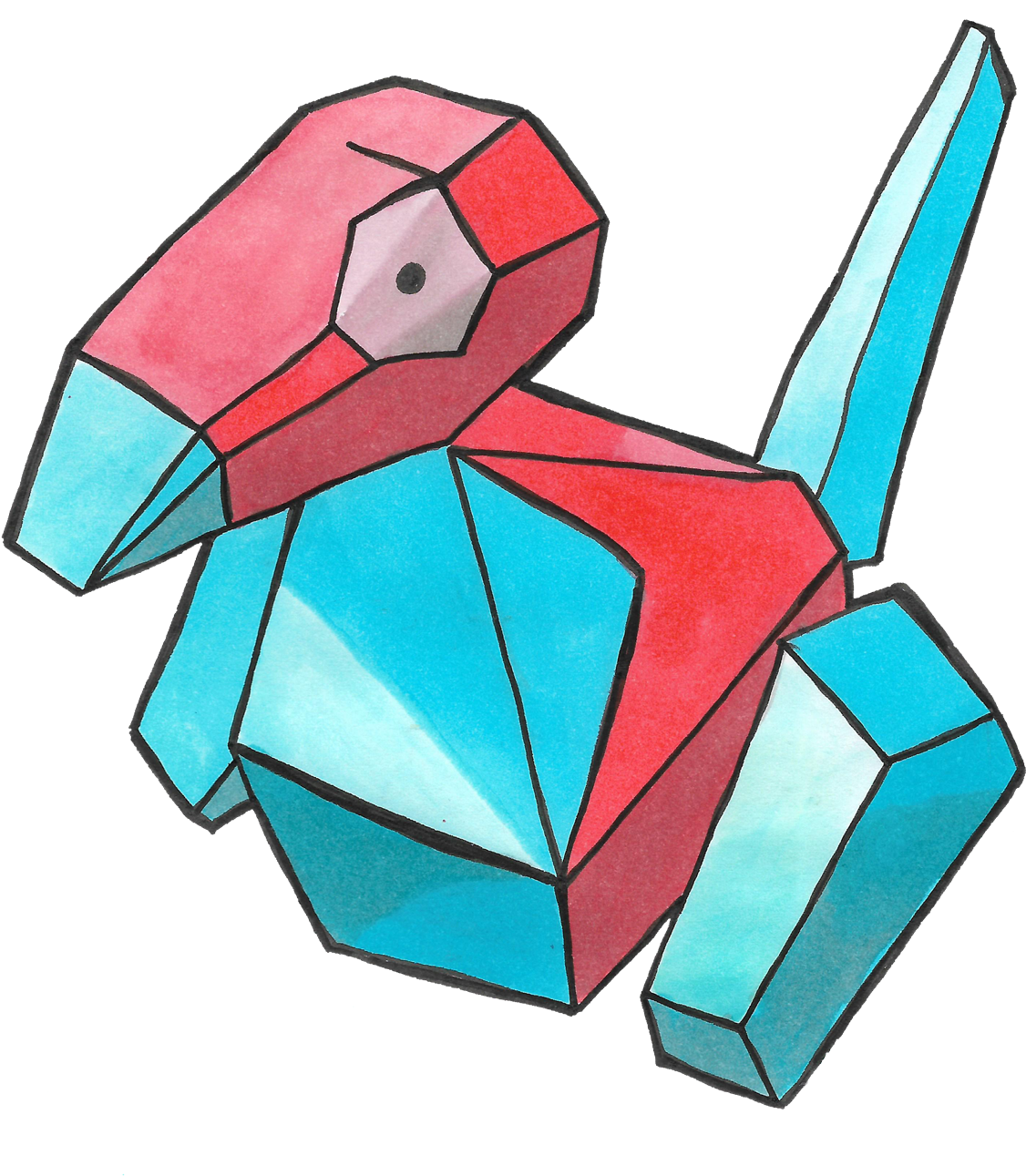 Continuing On My Inktober Pokémon Series - Origami (1500x1500), Png Download