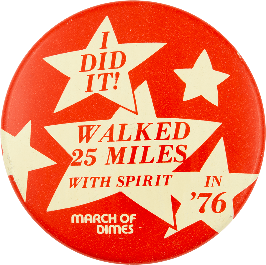 Walked 25 Miles With Spirit Club Button Museum - Circle (1000x982), Png Download