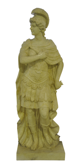 Roman Warrior Religious Statue Marble Figure Statue - Figurine (640x640), Png Download