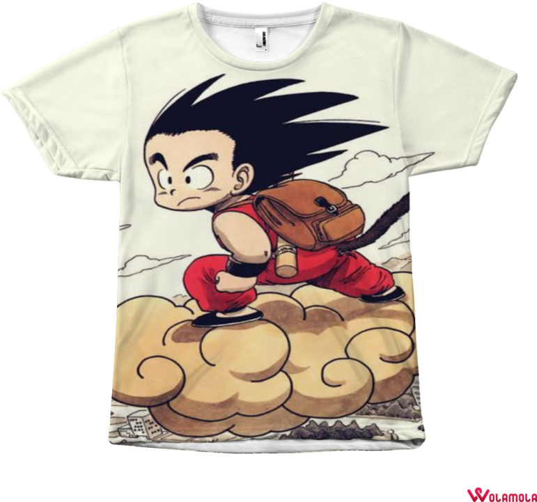 Shop - Goku On Nimbus Art (800x800), Png Download