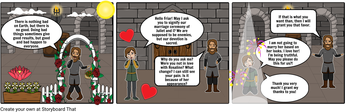 Romeo And Juliet Act 2 Scene - Romeo And Juliet Act 2 Scene 3 (1164x385), Png Download