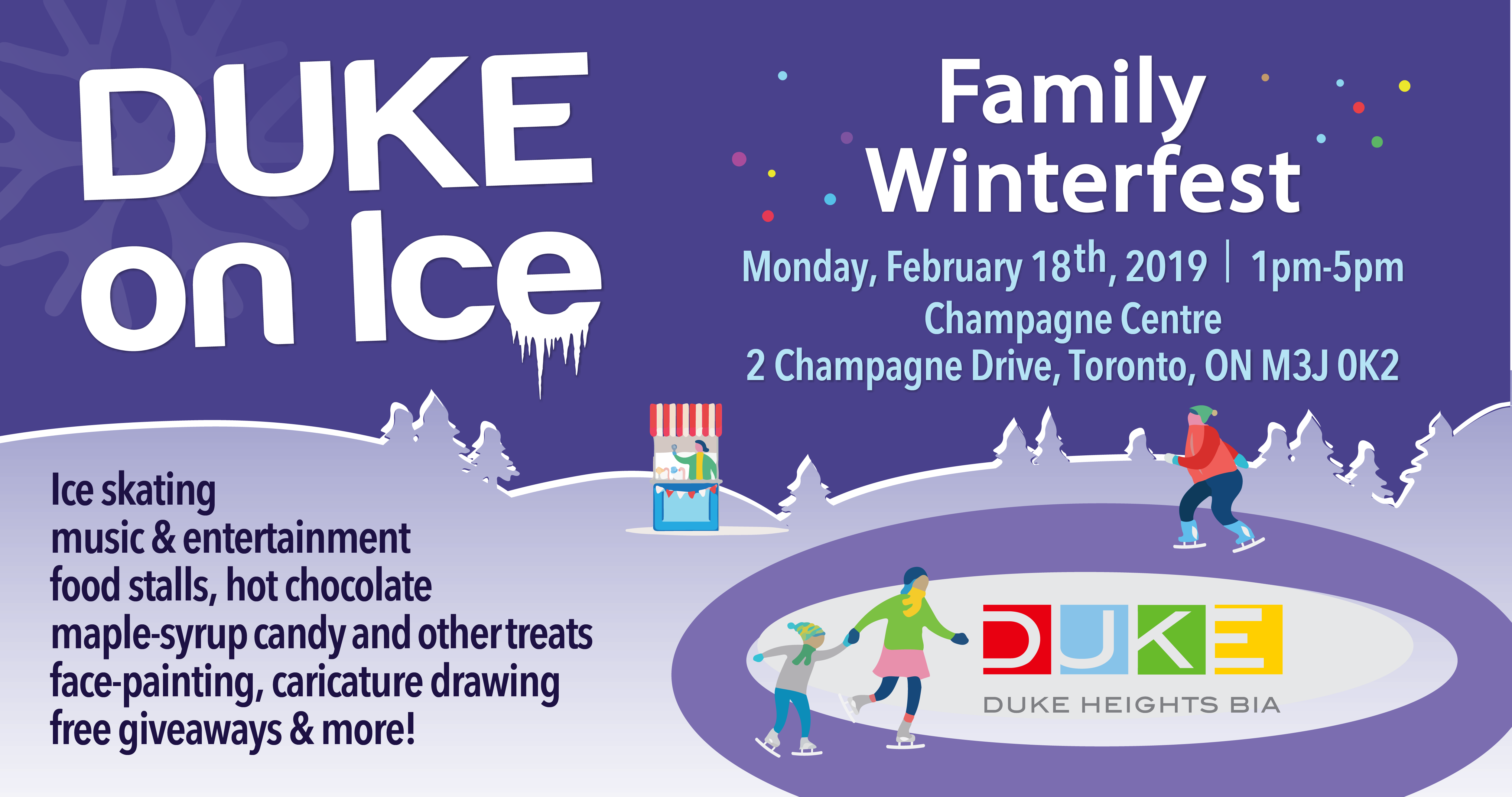 Duke On Ice Family Winterfest - Online Advertising (5001x2636), Png Download