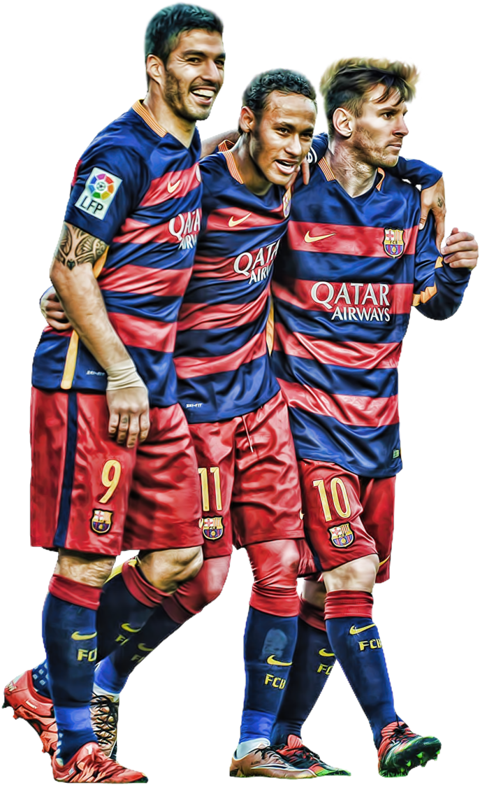 Suarez Png For Free Download On - Messi Neymar Suarez Png (700x1140), Png Download