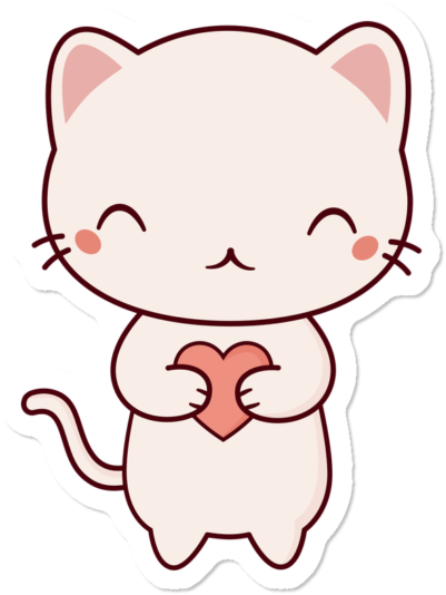 Kawaii Cute Kitten Cat - Cat (650x650), Png Download