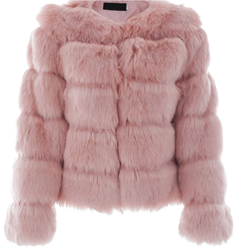 Fluffy Pink Coat (808x842), Png Download