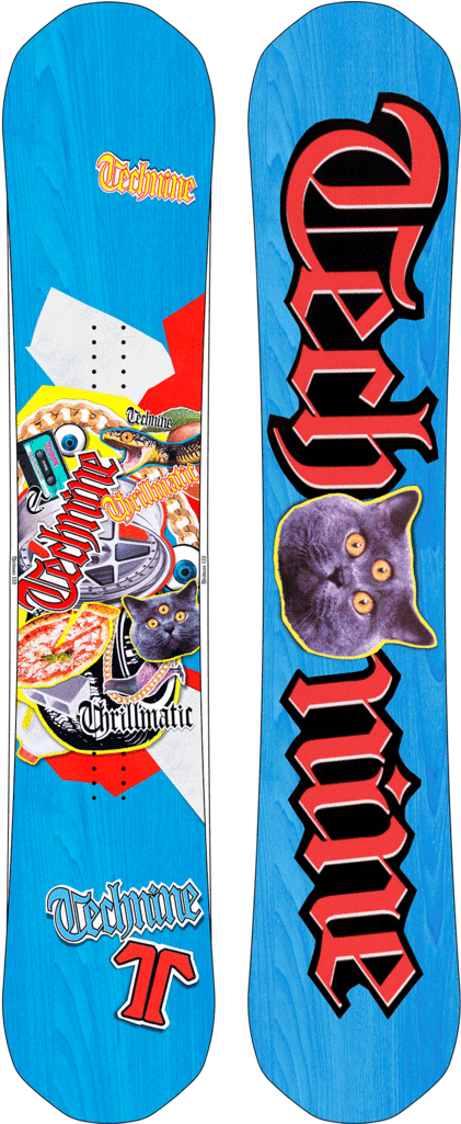 Trilmatic Snowboard F18 Blue - Technine Snowboard (504x1024), Png Download