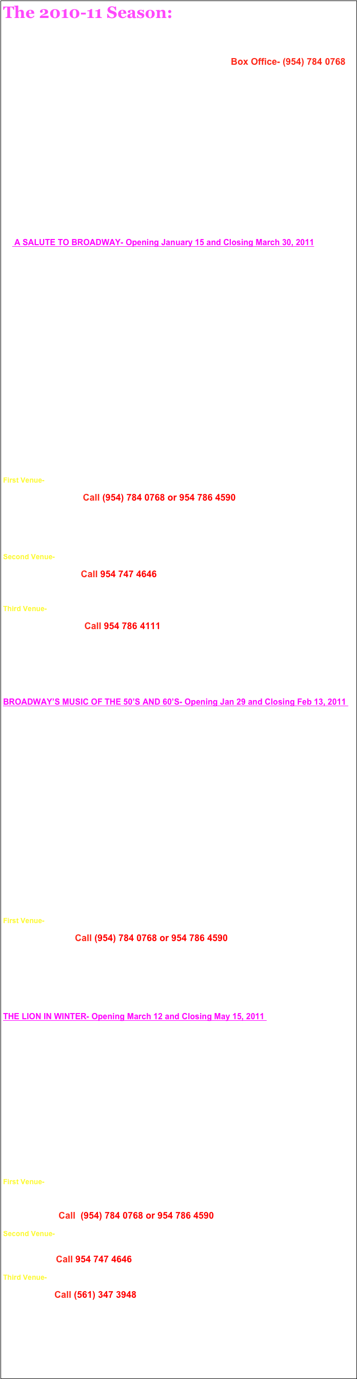 The 2010-11 Season - Document (720x2699), Png Download