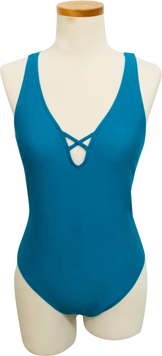 Women's Strappy Front One Piece Swimsuit - Maillot (960x1278), Png Download