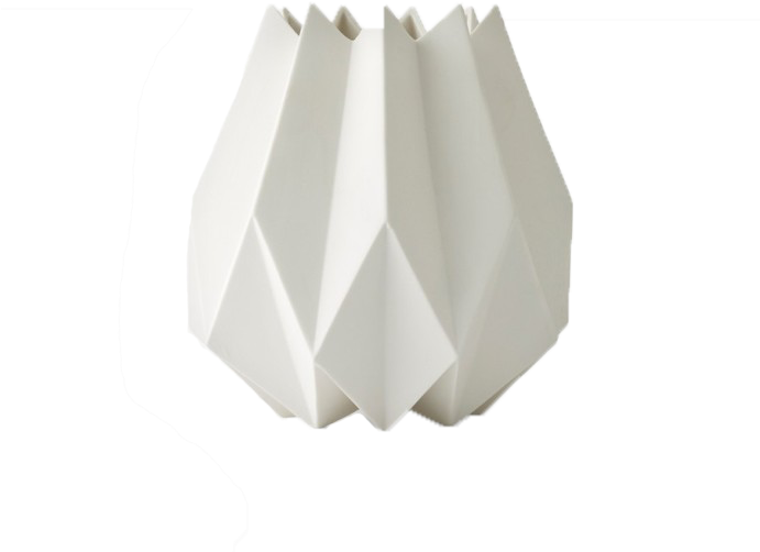 Folded Vase - Large - Modern Vase (690x601), Png Download