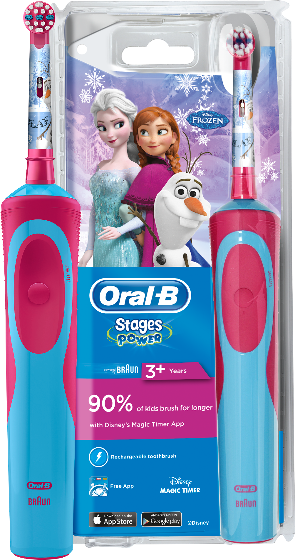 Share - Braun Oral B Frozen (2000x2000), Png Download
