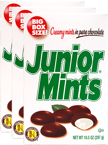 Junior Mints Big Box - 1.6 Oz Junior Mints (555x555), Png Download