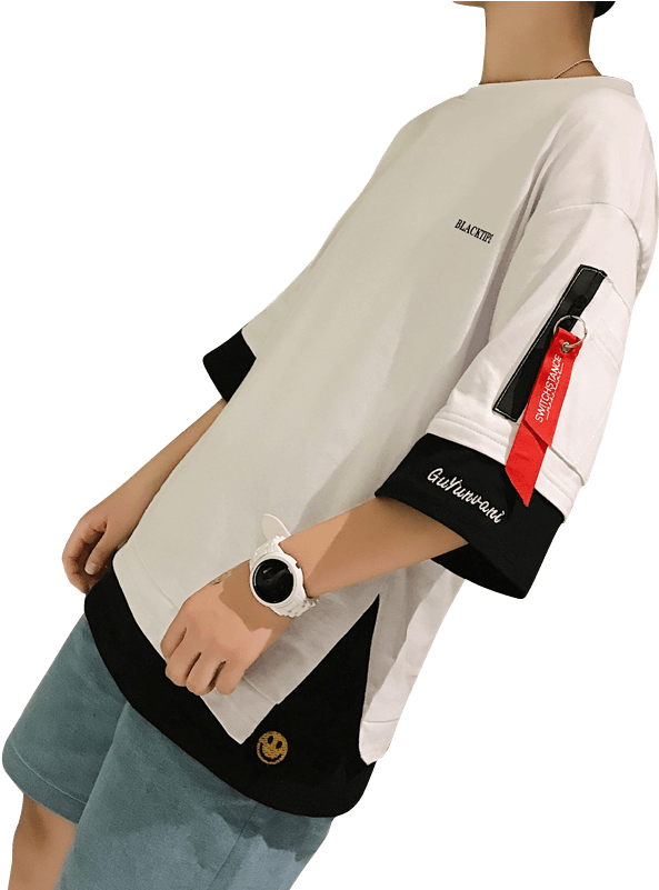 Hip Hop Short Sleeved T Shirt Men's Trend 5 Points - T-shirt (800x800), Png Download