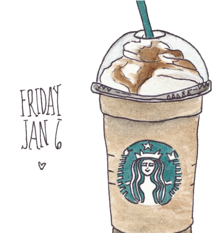 Starbucks Clipart Starbucks Drink - Starbucks Cup Drawing (640x480), Png Download