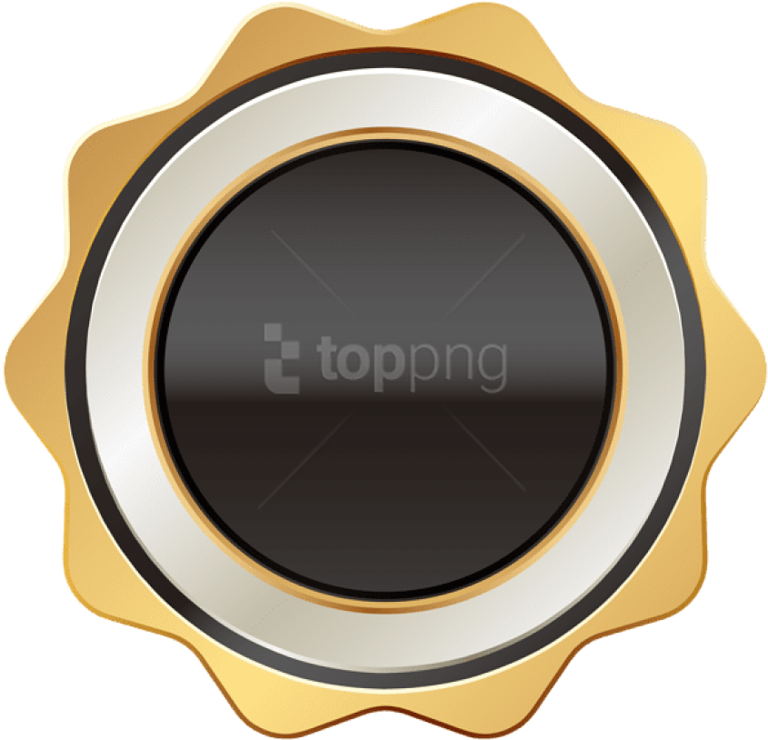 Badge Black Gold Png - Circle (850x821), Png Download