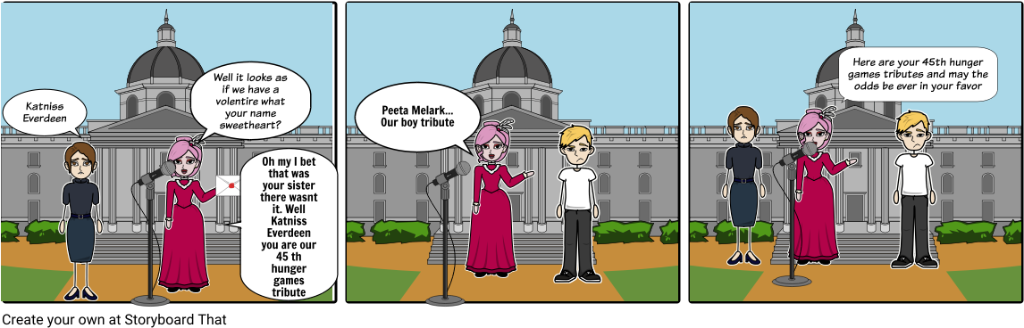 Hunger Games Reping - Cartoon (1164x385), Png Download