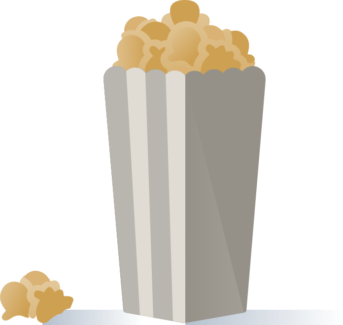 Popcorn - Fast Food (696x659), Png Download