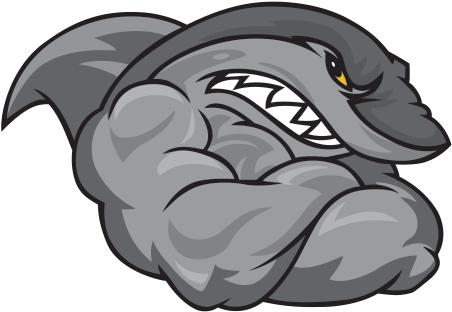 Muscle Clipart Shark - Logo Shark Png (600x600), Png Download