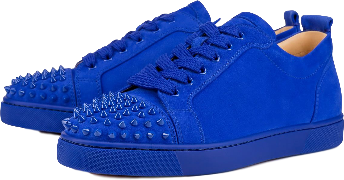 Christian Louboutin Junior Spikes Electric Blue (1200x649), Png Download