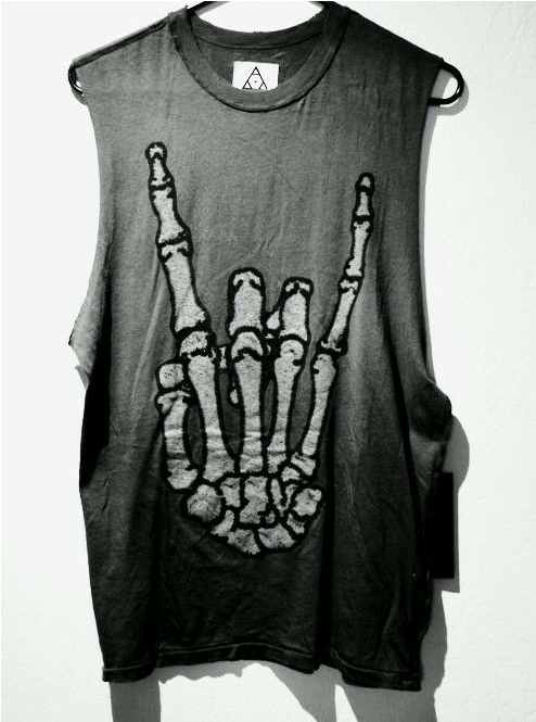 White Grunge T Shirts - Tank Top Rock N Roll (720x720), Png Download