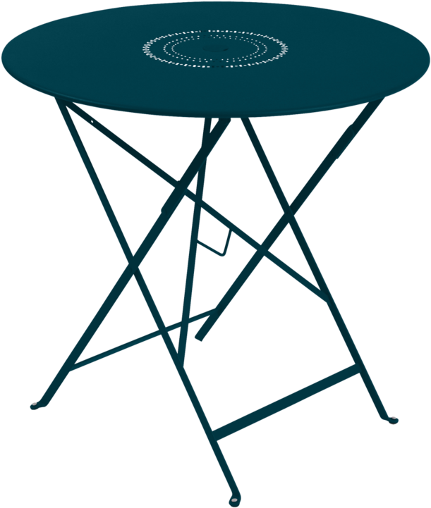 Table Ø 77 Cm Floreal Bleu Acapulco - Fermob Bistro Folding Table (760x760), Png Download