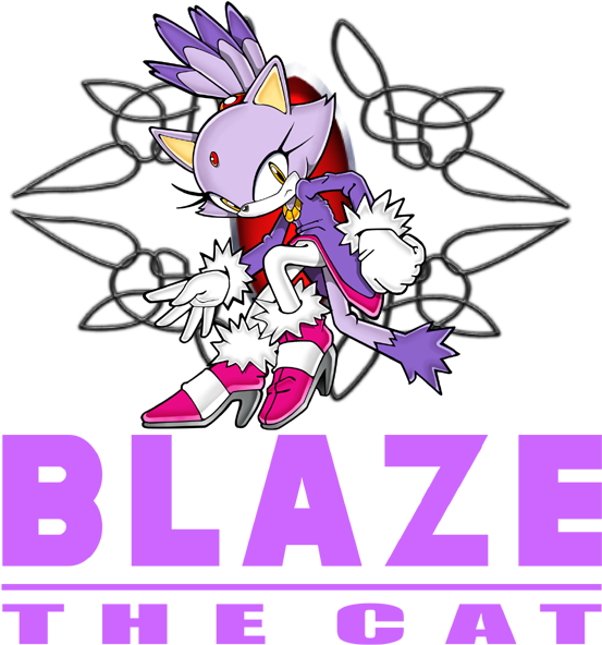 Blaze The Cat - Blaze The Cat Logo Png (584x611), Png Download