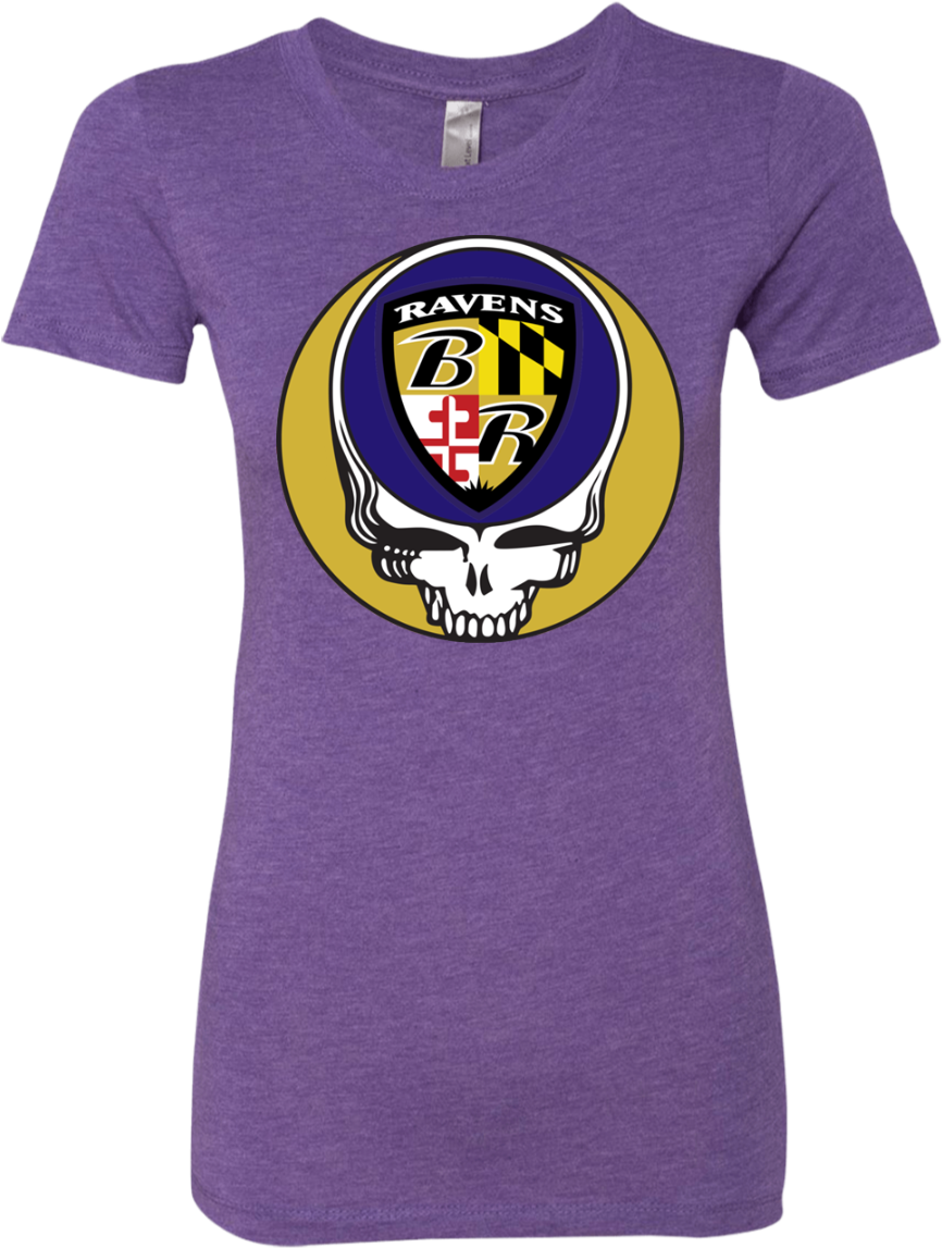 Ravens Shield Grateful Dead Steal Your Face Ladies' - Shirt (1155x1155), Png Download