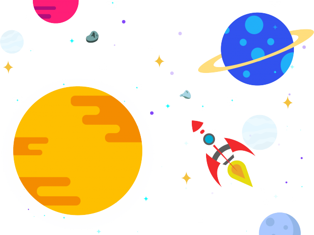 Planets Clipart Space Jam - Solar System Space Clipart (640x480), Png Download