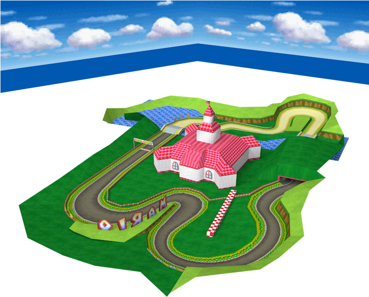 Download Zip Archive - Mario Kart Ds Mario Circuit (750x650), Png Download