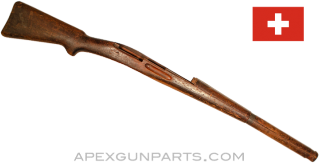 Swiss K31 Wood Stock, 41" With Handguard, No Metal - Schmidt–rubin (650x700), Png Download