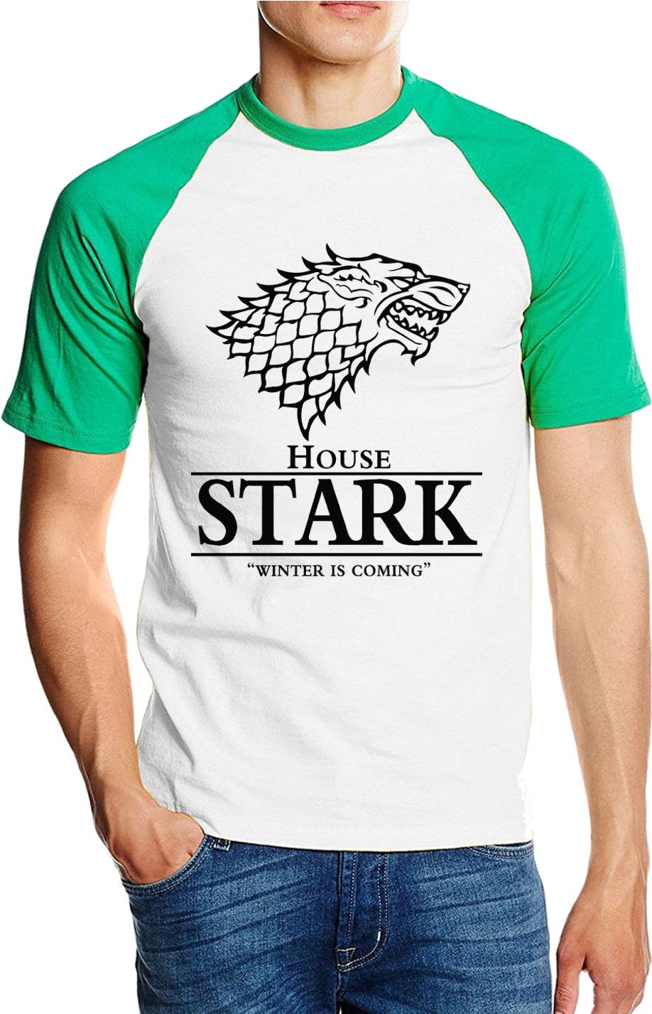 Game Of Throne Stark 100% Cotton T-shirt - Camisa Para Gamers (1350x1426), Png Download