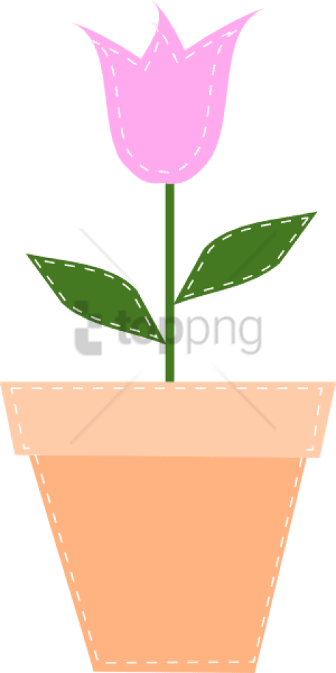 Free Png Download Mothers Day Border Png Images Background - Pink Flower Pot Clipart (480x960), Png Download