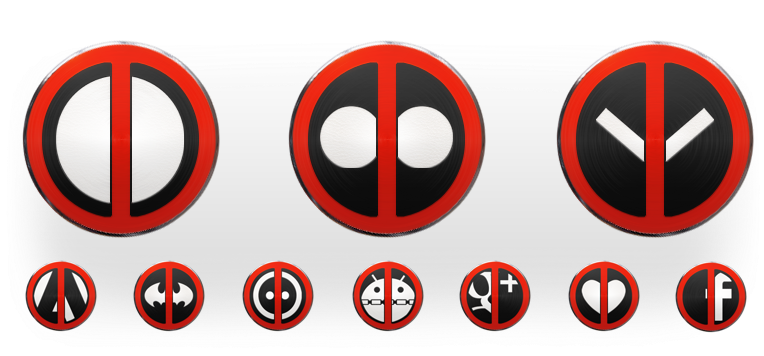 Tha Deadpool Crest Icons - Circle (792x400), Png Download