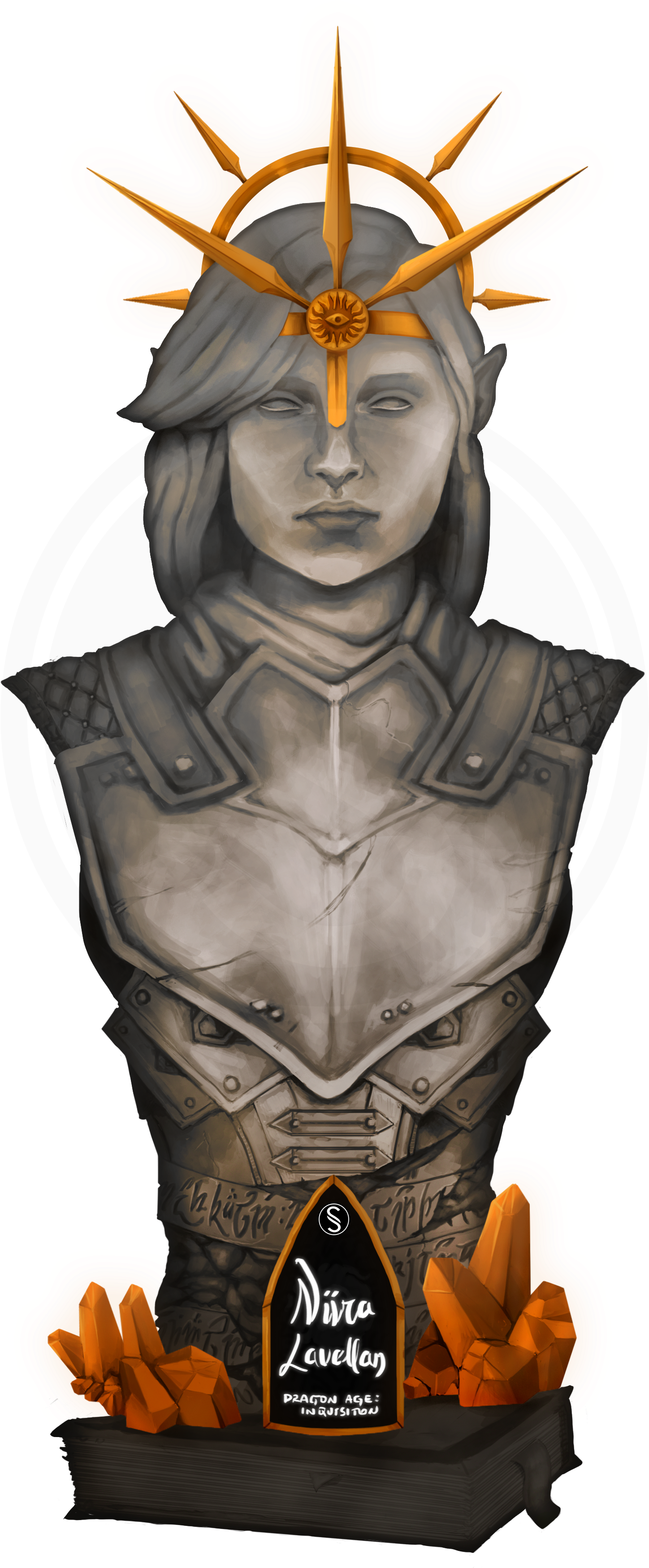 Fanworks[no Spoilers][oc] Digital Bust - Carving (2480x3508), Png Download