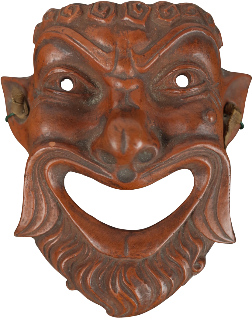 Small Grand Tour Terracotta Mask - Mask (1024x1406), Png Download