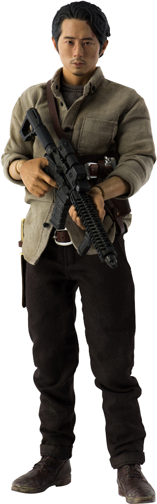 Threezero Glenn Rhee Sixth Scale Figure - The Walking Dead Glenn Rhee 1/6 Scale Figure (480x1000), Png Download