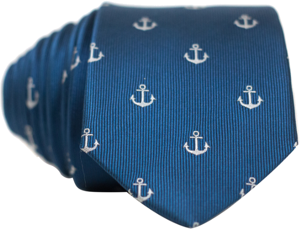 Anchors On Blue Necktie - Denim (600x600), Png Download