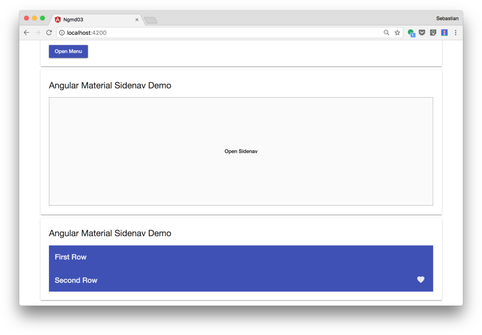 The Result Should Now Look Like The Following - Angular Material 6 Navigation Mini (1600x1114), Png Download