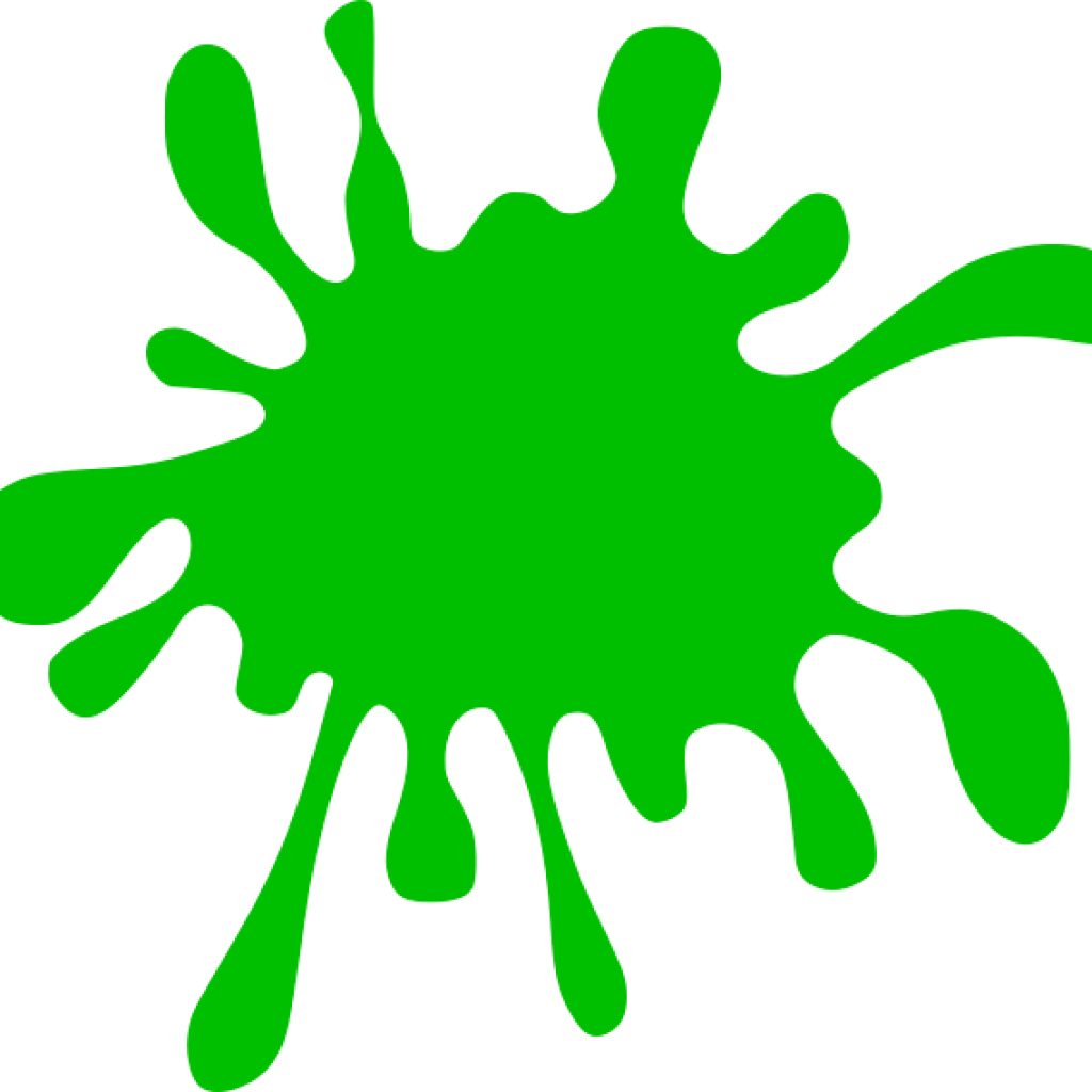 Splatter Clipart Green Splatter Clip Art At Clker Vector - Green Paint Splatter Clip Art (1024x1024), Png Download