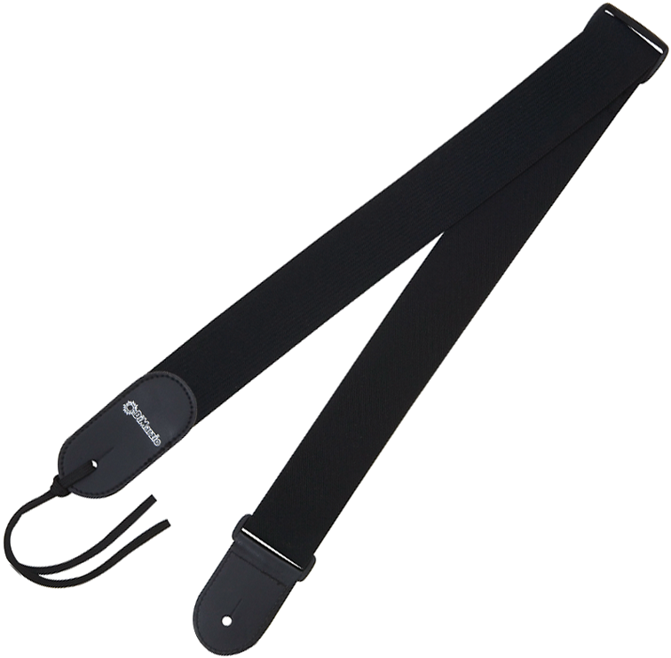 Elastic With Leather Ends - Elastic Guitar Strap (767x767), Png Download