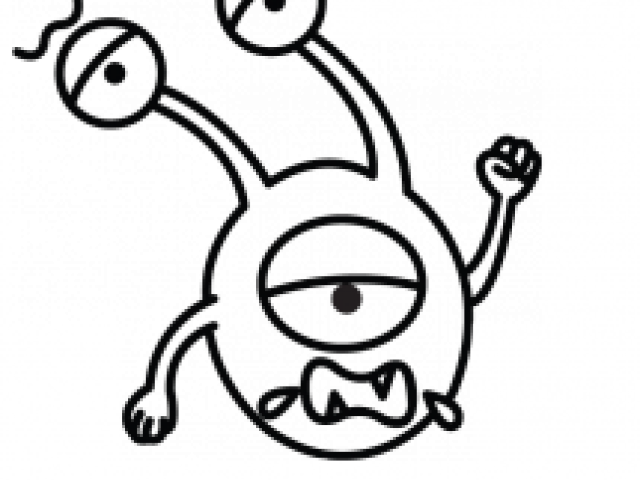 Drawn Alien Stoner - Line Art (640x480), Png Download
