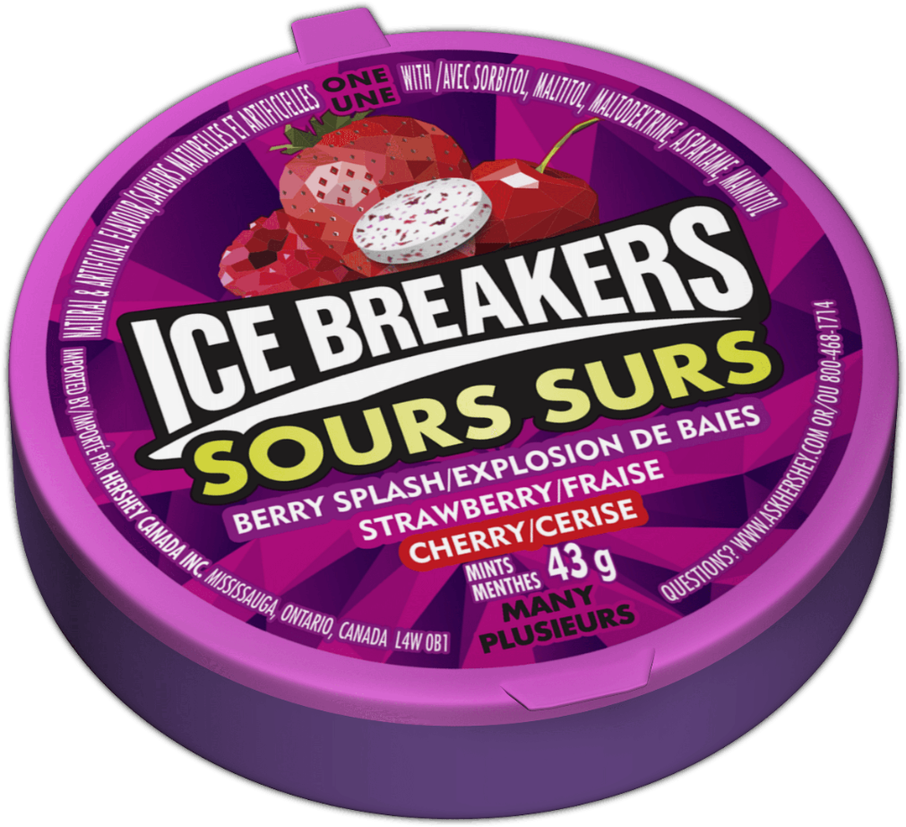 Ice Breakers Sours Mints - Strawberry (1280x1280), Png Download