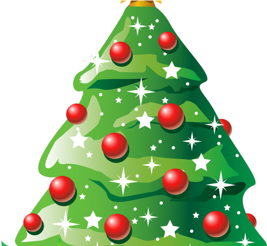 Christmas Gifts Clipart - Cartoon Christmas Tree Png (640x480), Png Download